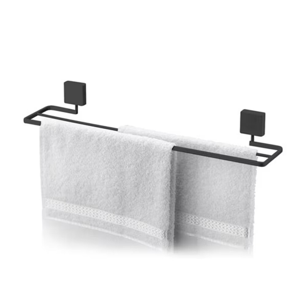 TOALLERO DOBLE 45 CM NEGRO MATE Toallero Doble 45 Cm Negro Mate