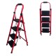 Escalera Tijera 4 Escalones De metal/plastico Rojo/Negro
