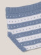 Pantalon De Punto De Rayas Azul Talco