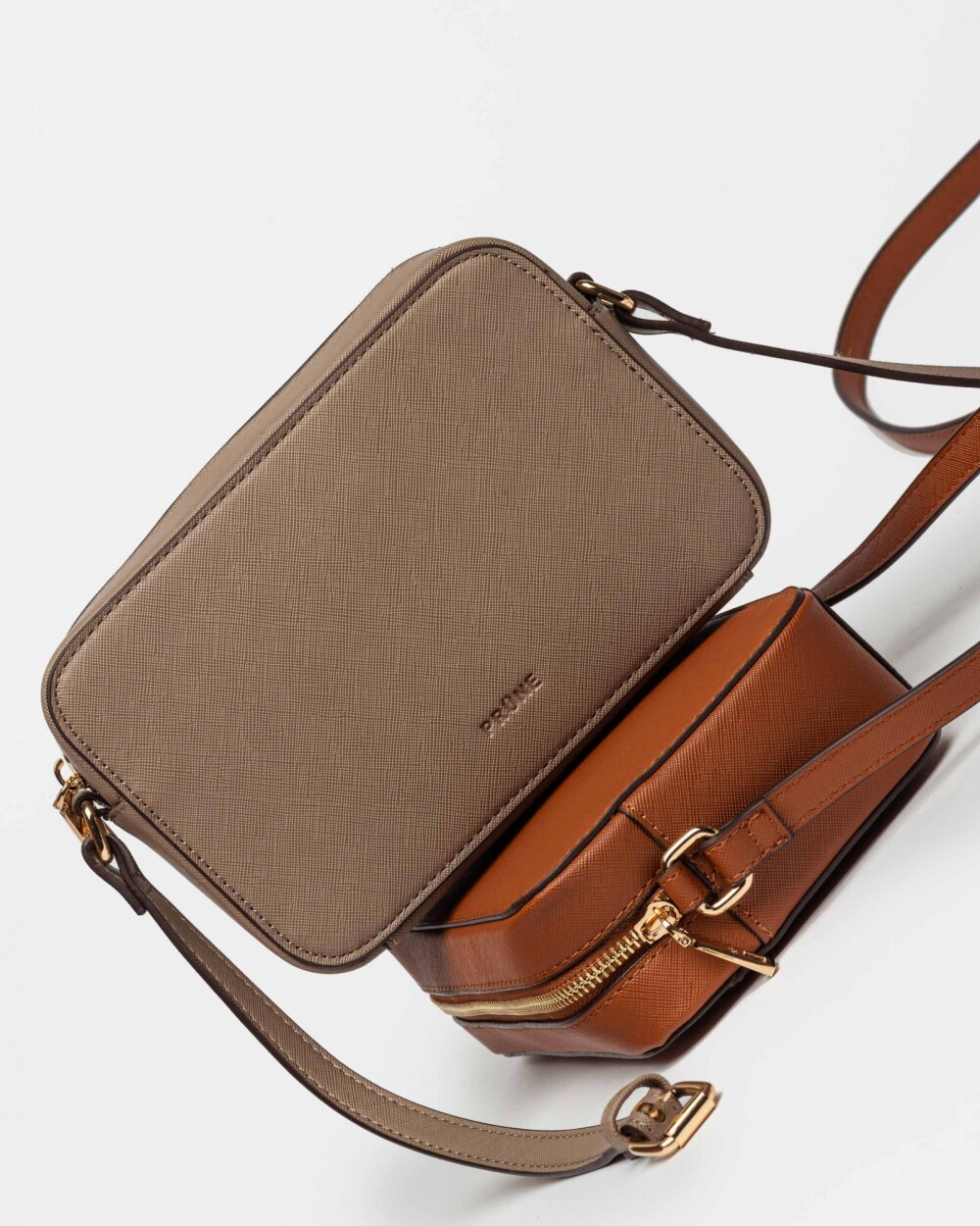 Mini Bag Lane En Efecto Cuero Zaffiano Vison