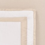 Edredón Finezza Color Block Blanco con Beige 290×250 cm