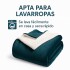 Frazada Manta Polar Con Corderito Acolchado 2 Plazas 230x200 Variante Color Verde Oscuro