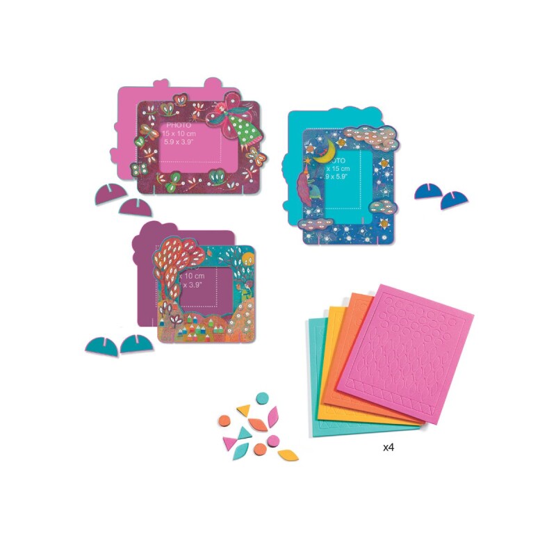 Porta retratos para decorar set x3 Do it yourself Djeco 5+ Porta Retratos Para Decorar Set X3 Do It Yourself Djeco 5+