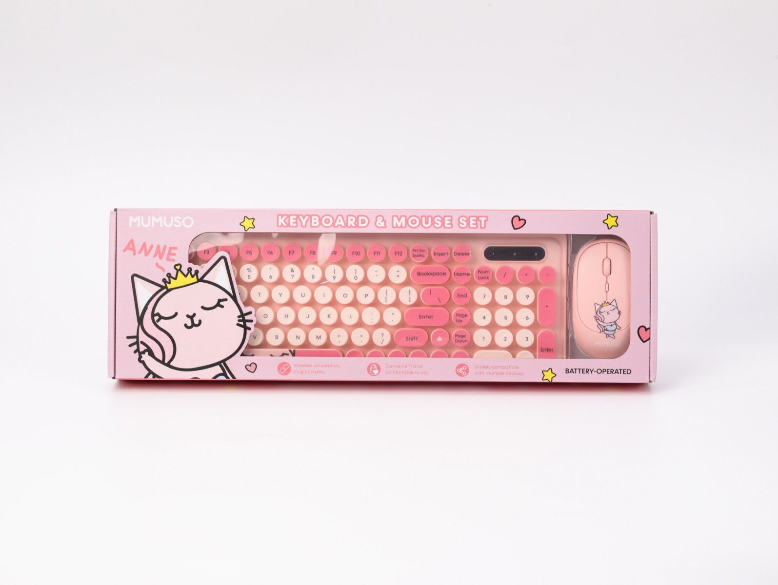 JUEGO DE TECLADO Y RATÓN ANNE (A PILAS) 