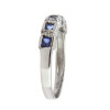 Anillo Cata de oro blanco 18k con brillantes y zafiros azules Anillo Cata de oro blanco 18k con brillantes y zafiros azules