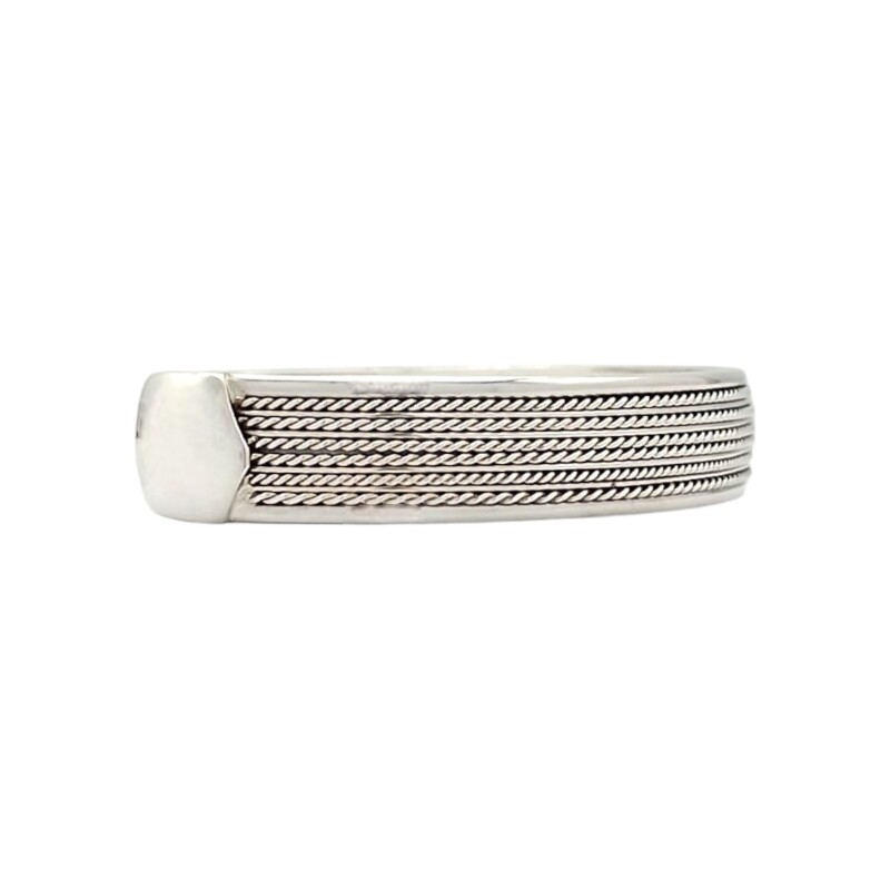 Brazalete tejido rígido-Plata 925-Sin Piedra-BR3010 sinpiedra