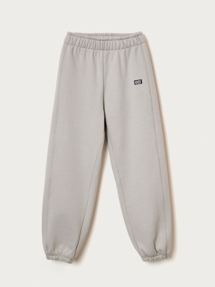 PANTALÓN BABUCHA INFANTIL CON PUÑO ELASTIZADO - GRIS 