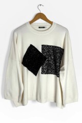 SWEATER C/VISCOSA PEACH BLANCO