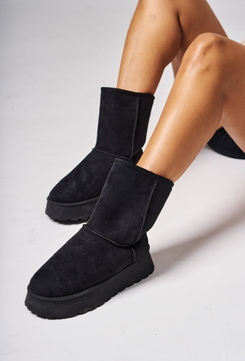 Bota Corderito larga - negra 