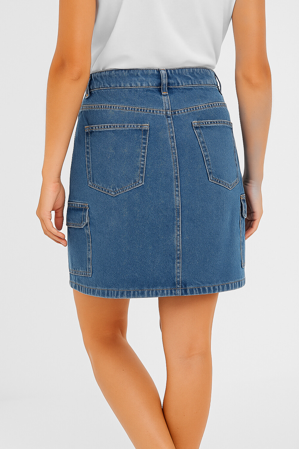 Falda Ziara Azul Grisaceo