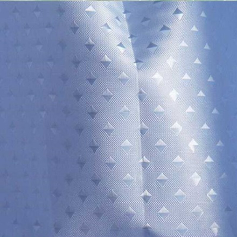 Cortina De Baño Diamante Símil Tela 1,80X1,80m Varios Colores Blanco
