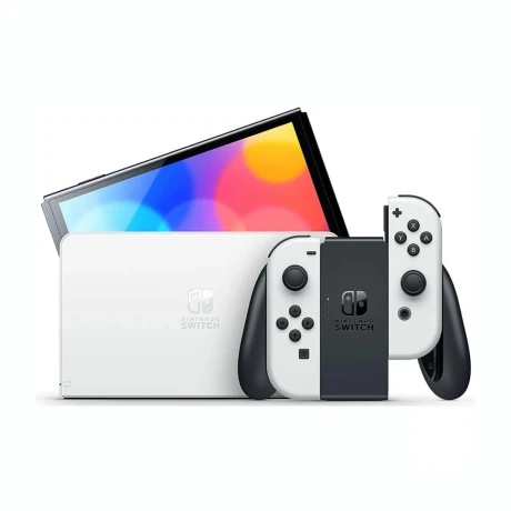 CONSOLA NINTENDO SWITCH OLED STANDARD 64GB Nintendo Switch OLED 64GB Standard color blanco y negro