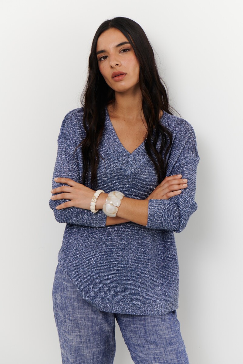 SWEATER V BLINK - AZUL 