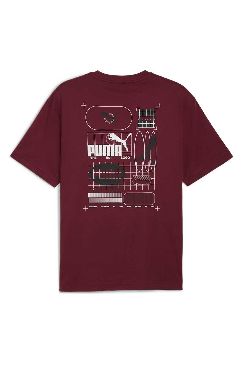 REMERA PUMA GRAPHIC Bordeaux