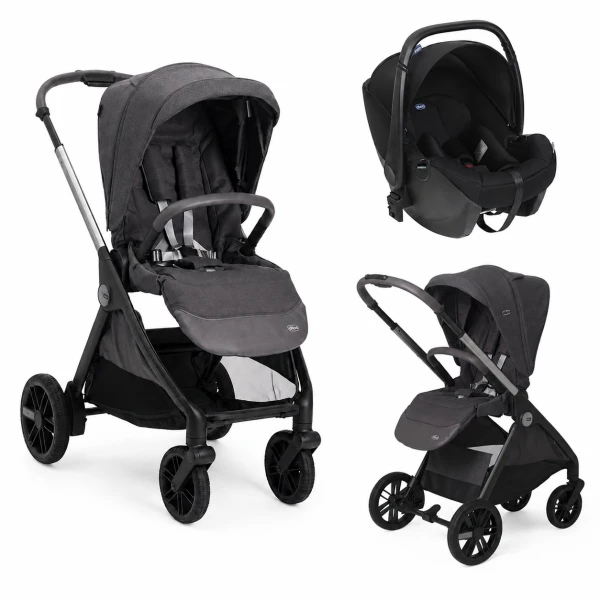 TRAVEL SYSTEM CHICCO BELLAGIO 2.0 + KORY ESSENTIAL I-SIZE BLACK SATIN
