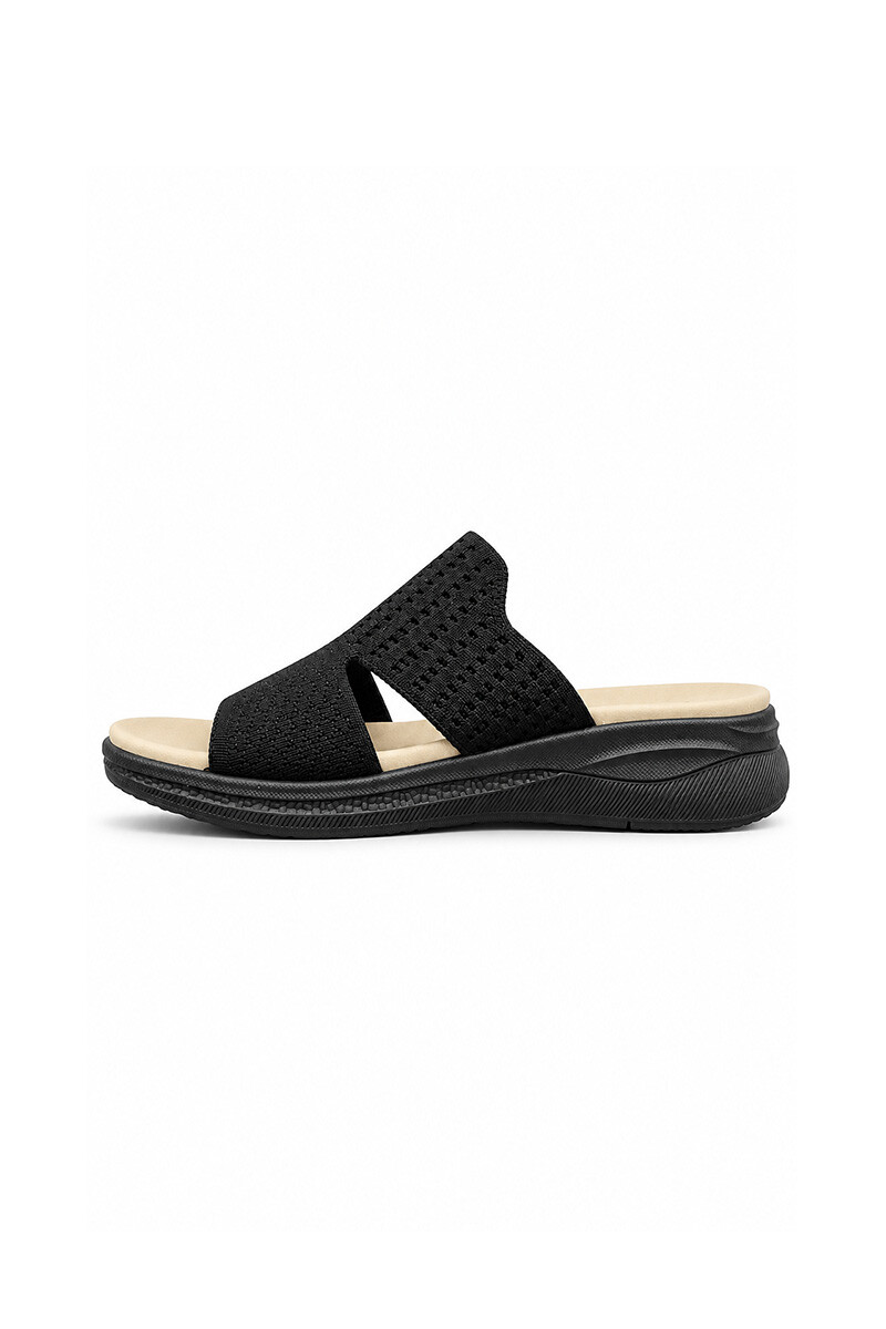 Sandalia zueco Aurora Lycra AU400 Negro