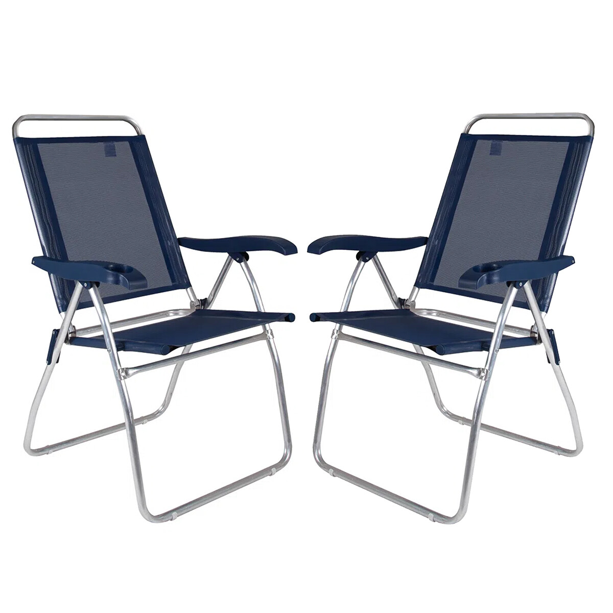 Set X 2 Silla Alta Boreal 4 Posciones Aluminio - AZUL OSCURO 