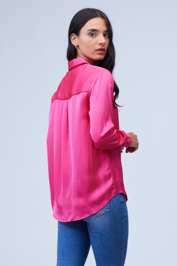 Camisa Saten FUCSIA
