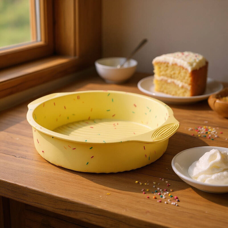 Molde De Silicona Para Torta Tortera Grande Antiadherente Sin Color