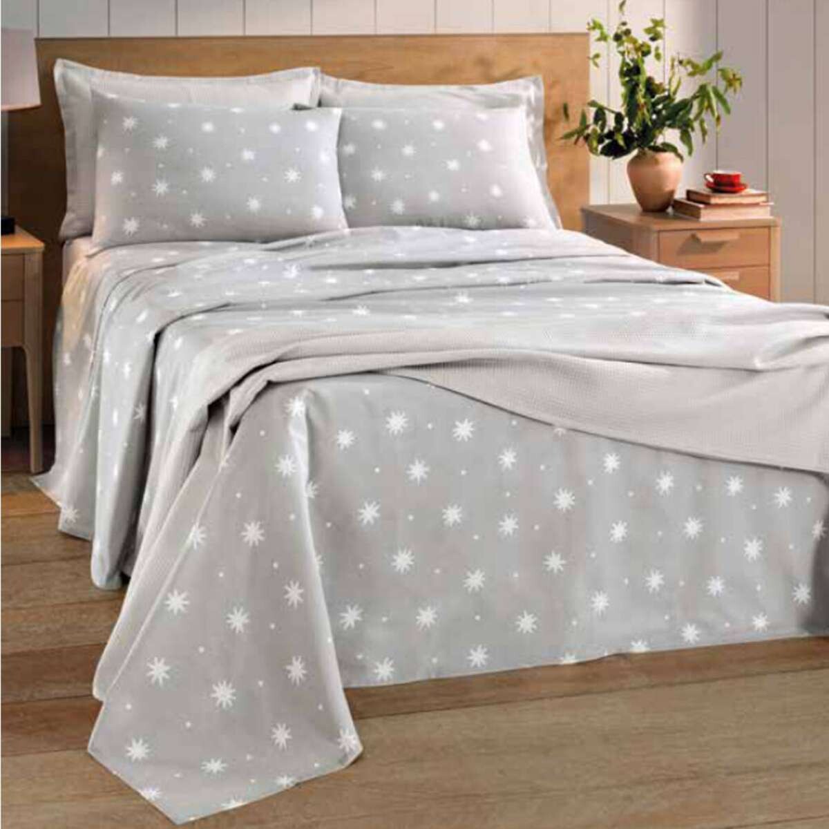Juego Sábanas Queen Size Dohler 130 Hilos 100% Algodón - Cielo 