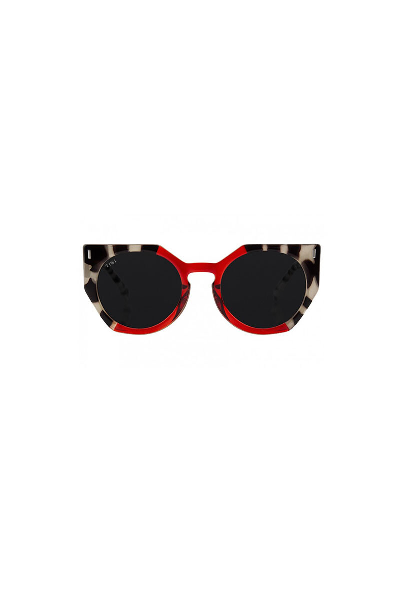 Tiwi Venus - Shiny White Tortoise Red With Smoke Lenses 