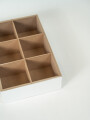Caja Para Té Aryel, 6 Separaciones. Negro