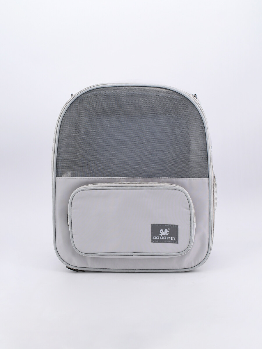 MOCHILA TRANSPORTADORA DE MASCOTAS - GRIS 