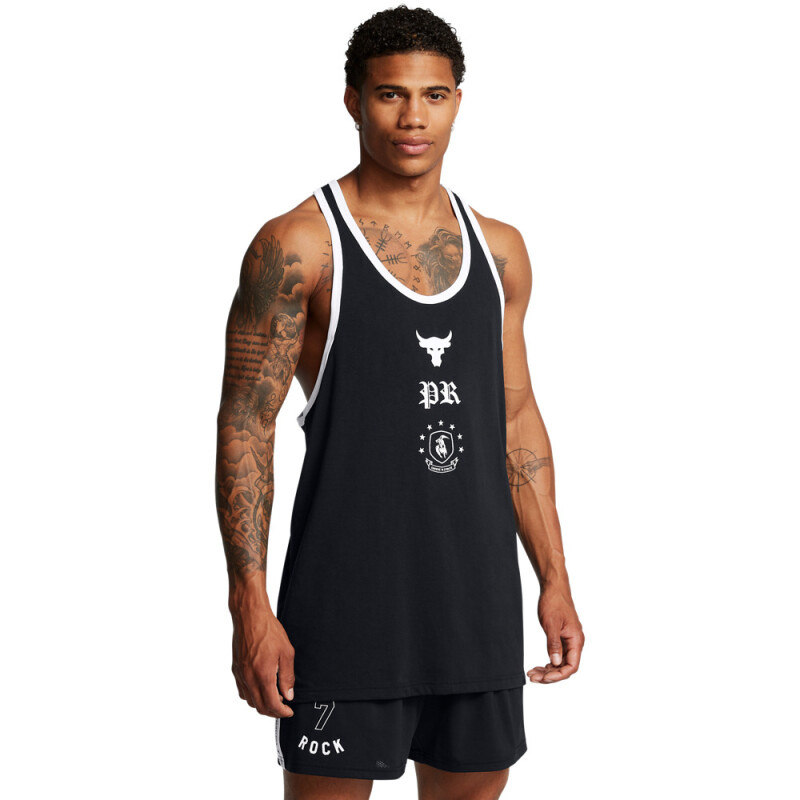 UA Pjt Rck Racer Tank BOH-BLK BLK-001