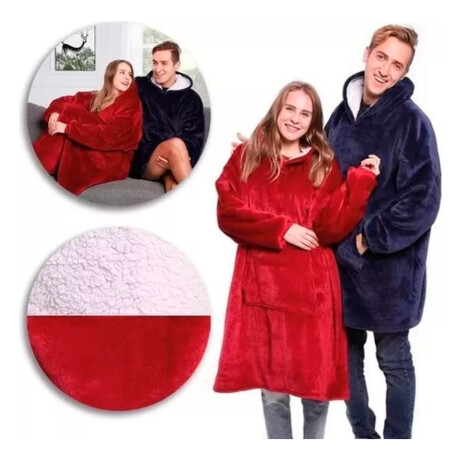 Buzo Canguro Oversize Manta Polar Afelpada Corderito Capucha Rosa