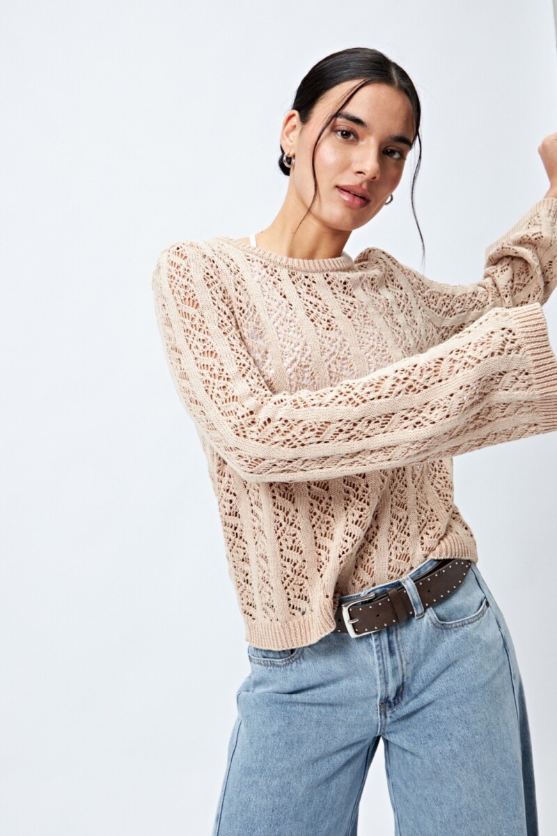SWEATER MARINO Beige