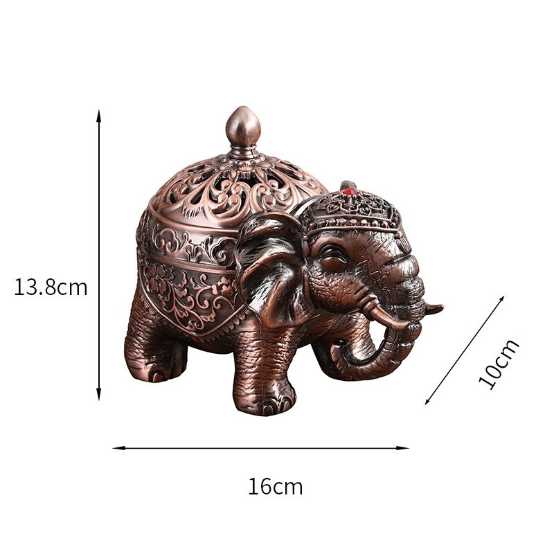 Quemador de incienso en forma de elefante hueco Quemador de incienso en forma de elefante hueco