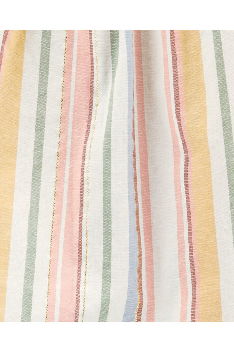 Blusa de algodón diseño a rayas Sin color