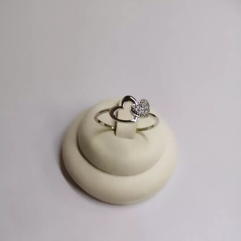 Anillo doble corazón Plata Anillo doble corazón Plata
