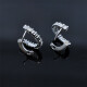 Caravanas En Oro 18K Blanco Y Brillantes Caravanas En Oro 18K Blanco Y Brillantes