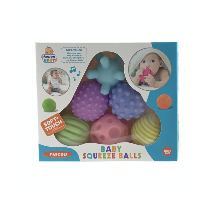 Pelotas sensoriales Montessori para bebé color pastel Pelotas sensoriales Montessori para bebé color pastel