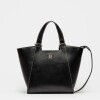 Cartera de mano Tess en cuero vaquita Negro