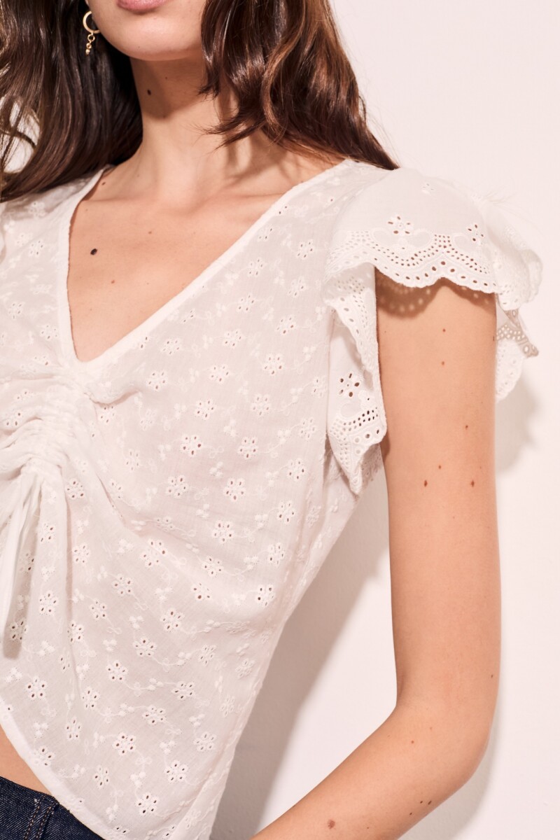 Blusa Broderie Nácar