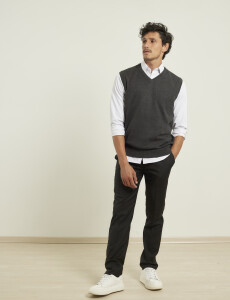 470885 CHALECO HARRINGTON LABEL Gris Oscuro