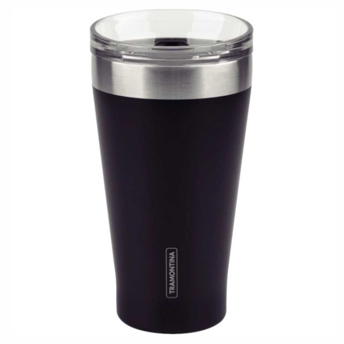 TRAMONTINA VASO C/ TAPA 550ML NEGRO 