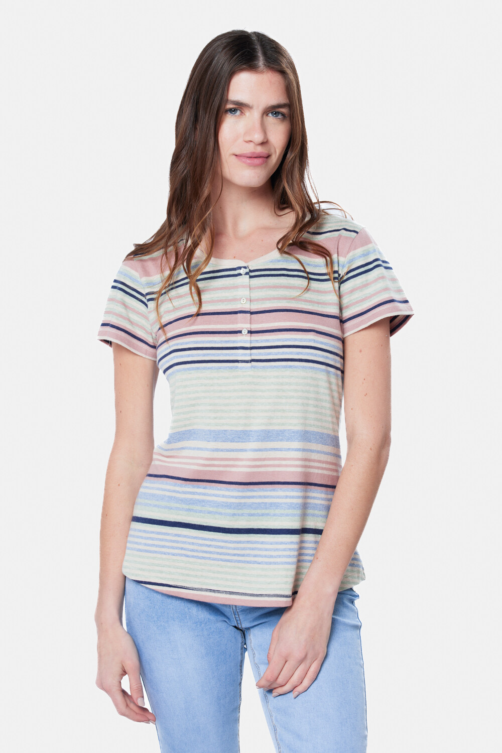 REMERA RAYADA Beige