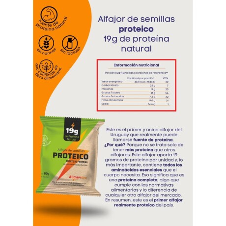 Alfajor Alimendra Proteico X 8 Unidades 001