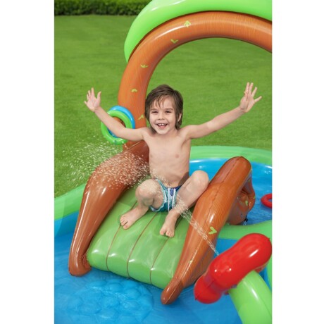 Piscina Inflable Bestway Niños Parque De Diversiones Bosque Multicolor