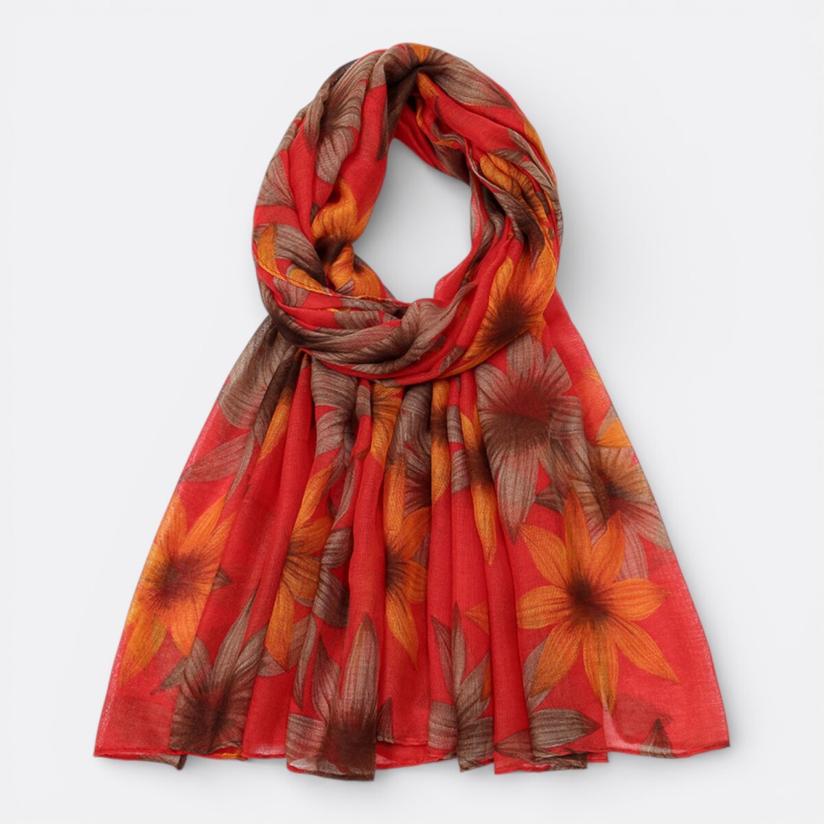 Pañuelo de Gasa con Flores - Modelo 2 