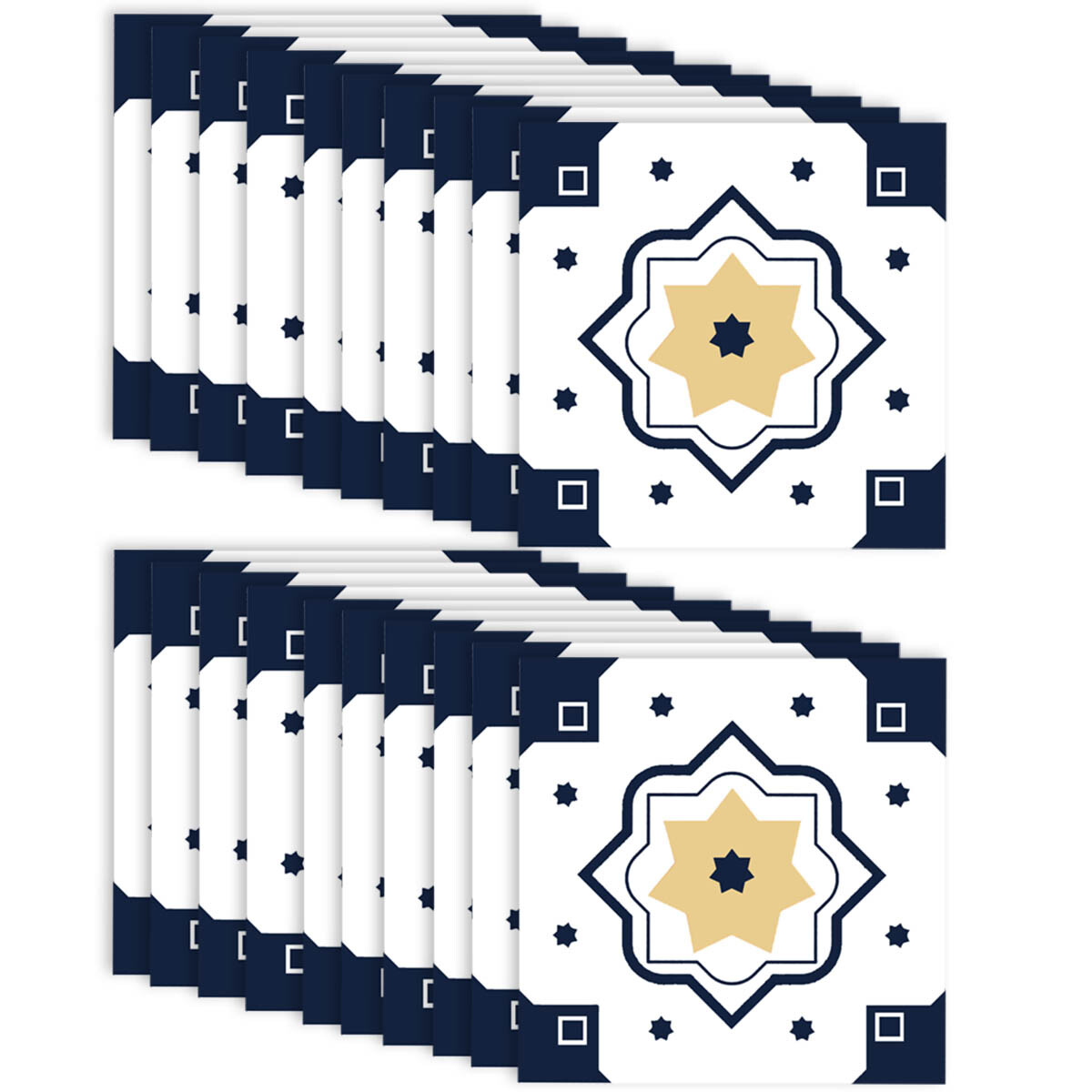 Revestimiento Vinilico X20pc 20x20 Mosaico Azulejo - Jug004020-m2 