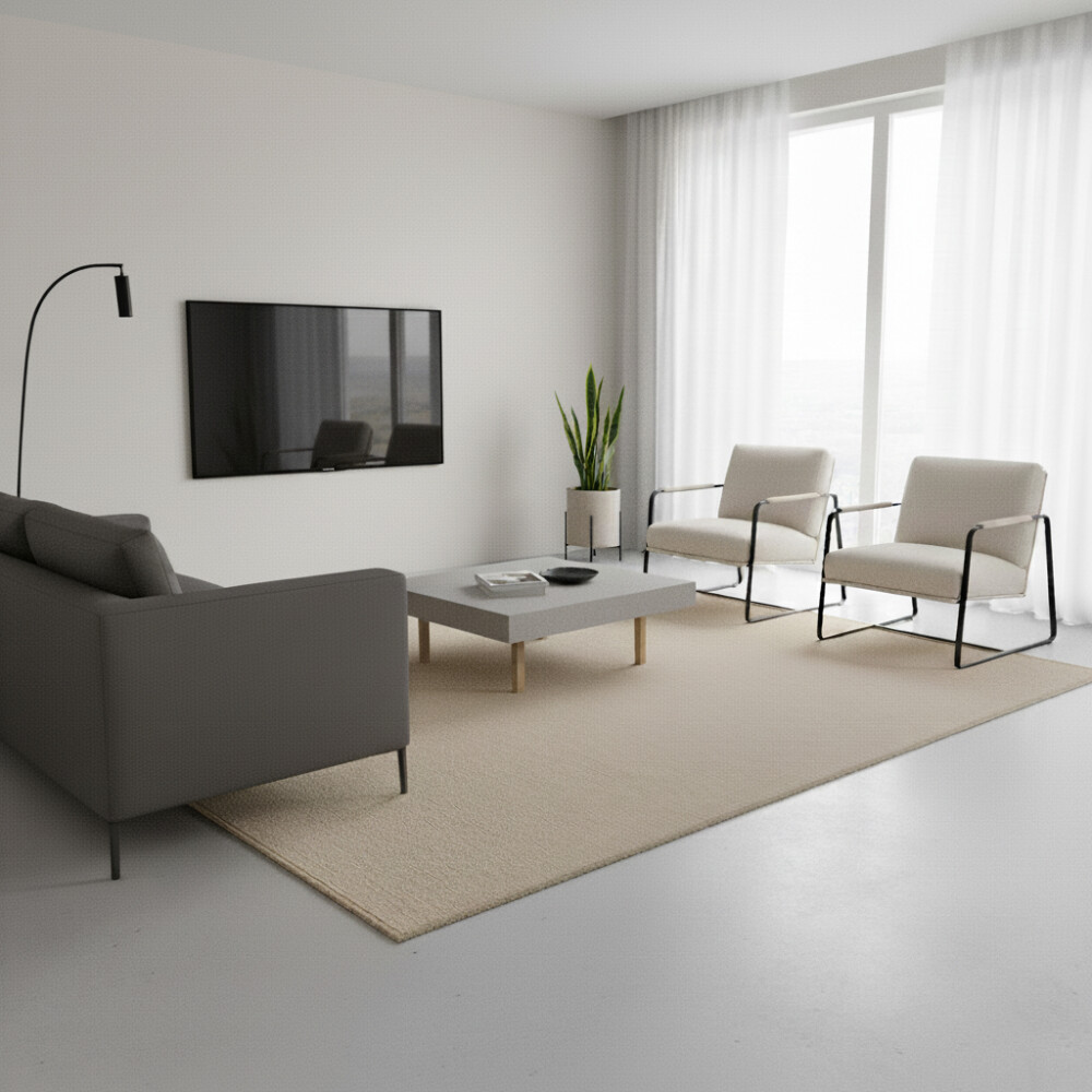 Alfombra Moderna Lisa Viena | 1.00x1,50M Beige