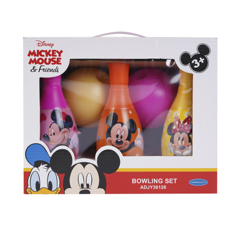 Set Bolos Mickey & Friends con 6 Pinos y 2 Pelotas U
