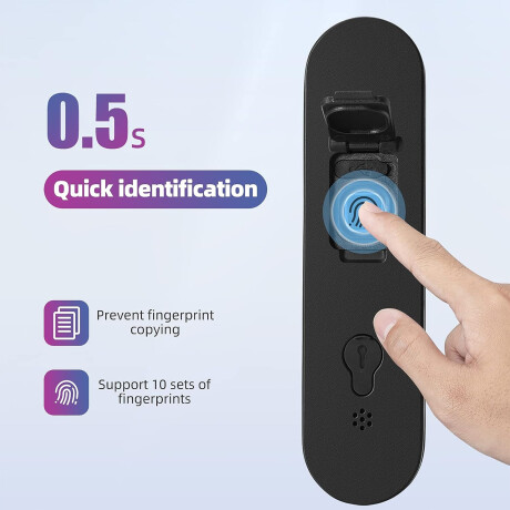 Candado En U Para Bicicleta Rockbros Smart U-Lock Con Huella 001