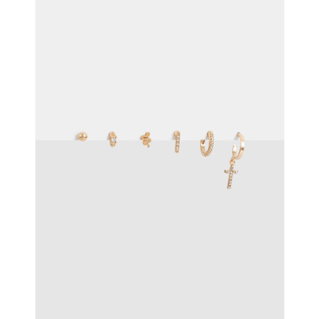 Set De Aros Bañados En Oro Dorado