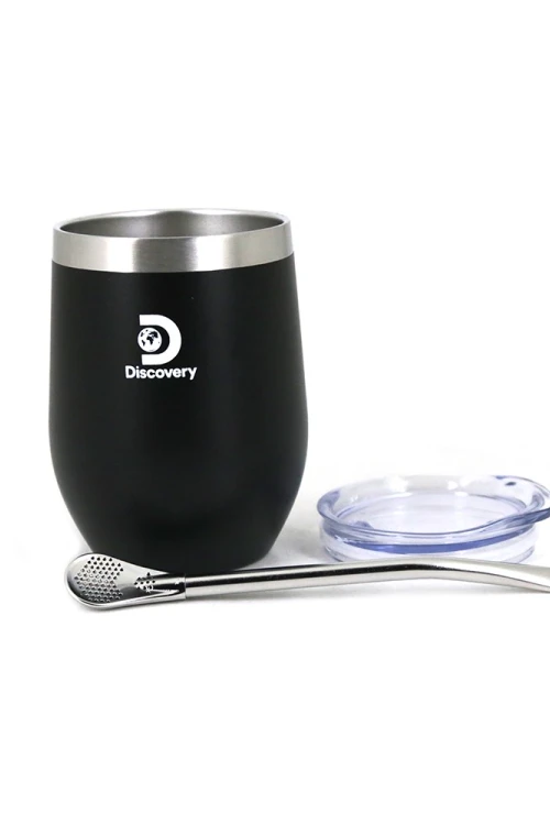 Mate y bombilla de Acero - Discovery Negro
