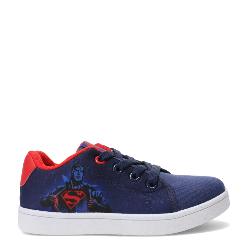 Championes Infantiles DC Superman Basic Low Azul Marino - Rojo